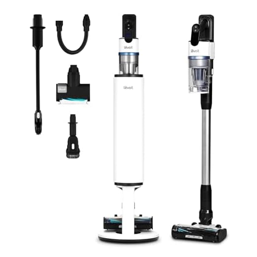 LEVOIT AERO Cordless Vacuum with Auto-Empty Station, HyperPulse Technology, Anti-Tangle Brush, 5-Stage Filtration, HEPA Filter, Up to 70 Minutes, Powerful Suction for Pet Hair, Carpet, Hard Floor