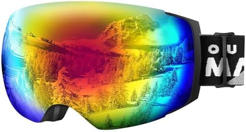 OutdoorMaster Ski Goggles PRO, OTG Snow Goggles with Interchangeable Lens