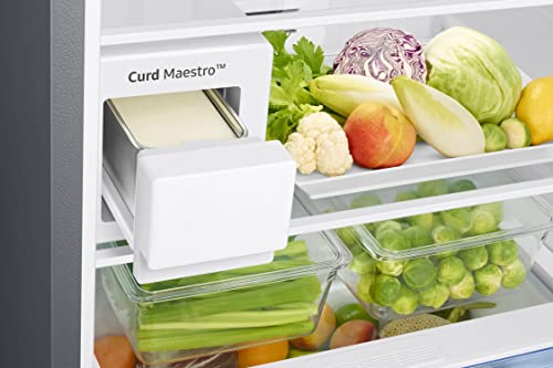 Image of Samsung 386L 2 Star Frost-Free Double Door Digital Inverter Refrigerator Appliance (RT39B5C38S9 /HL, Refined Inox, Curd Maestro, 2022 Model)