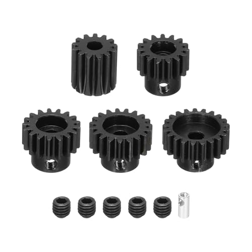 DMiotech M1 13T 15T 17T 19T 21T Stahl 5mm Gehärtetes Ritzel Motorrad Für RC Auto Bürstenlos Ersatz Bürstenlose Motoren RC Anwendungen Mit 5 Stück Schrauben & Wellenkupplung Für DIY RC