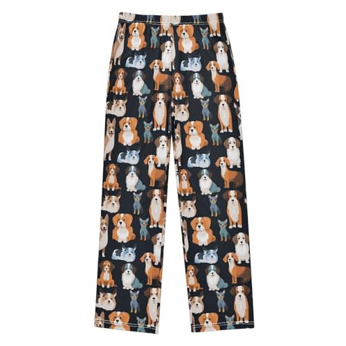 Pantalon de pyjama garçon motif chien en coton doux et respirant