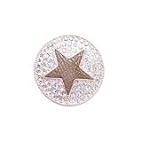  Brosche Magnetbrosche Rosegold Stern Strass Leder Schal Clip Bekleidung Poncho Taschen Stiefel Textilschmuck