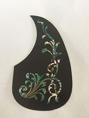Custom New Great-quality Teardrop Shape Acoustic Guitar Pickguard (Leaves And Flower Pattern)
