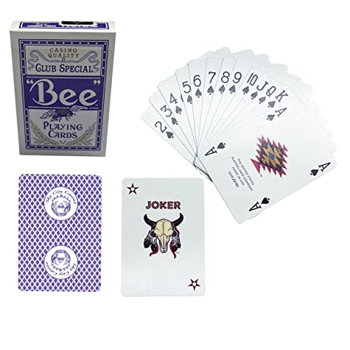 Straight Poker Supplies Bee Playing Cards Standard Index Branded With Sky City Casino Logo | Brick Of 12 Decks (Purple) #TOP2