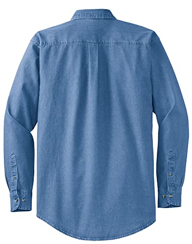 Joe's USA Men's 6.5-Ounce Long Sleeve Denim Shirts in Regular, Big and Tall Sizes2