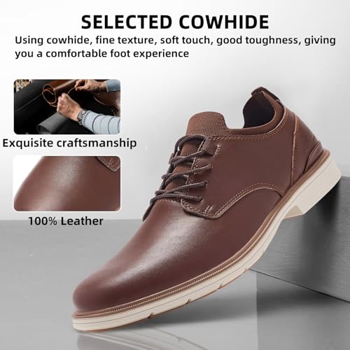 Image of Orthopedic Business Leather Dress Shoes: Arch Support Plantar Fasciitis Walking Wingtip Formal Oxford for Mens, Orthotic Comfortable Casual Patent Tuxedo Work Shoes for Foot Heel Pain Relief