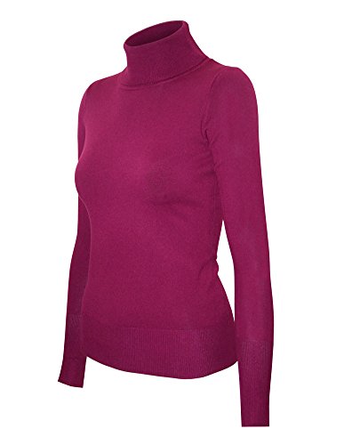 Image of Cielo Womens Solid Basic Stretch Turtleneck Pullover Knit Sweater