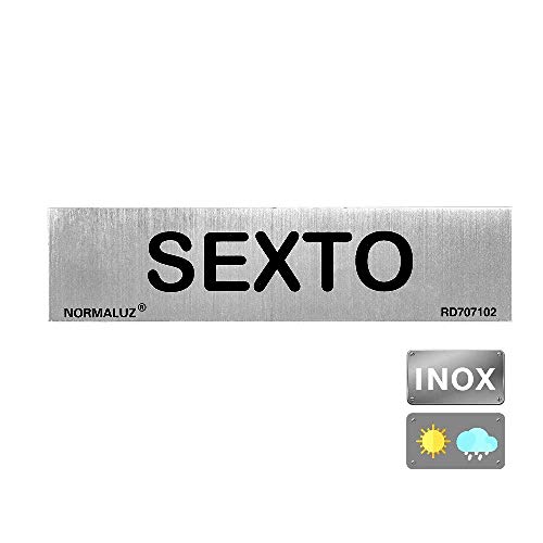 Informativa Sexto Acero Inoxidable Adhesivo De 0'8Mm 50 X 200 Mm En Oferta Normaluz Rd707102 Señal Adhesiva Rectangular Sexto, Acero Inoxidable Adhesivo, 0.8 Mm, 5 X 20 Cm