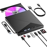 【Lecteur DVD externe avec performances USB 3.0 haut débit】Ce lecteur CD/DVD externe USB 3.0 et graveur CD/DVD USB-C offre un transfert de données haut débit pouvant atteindre 5 Gbps. Rétrocompatible avec l'USB 2.0, il garantit des performances stables en tant que lecteur DVD externe USB portable. Avec une vitesse maximale de lecture/écriture de 24x pour les CD et de 8x pour les DVD, il offre un fonctionnement fluide et fiable pour la lecture et la gravure de disques.