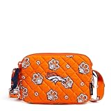 Vera Bradley Damen Baumwolle NFL Small Stadium Crossbody Bag (mehrere Teams erhältlich), Denverbroncosonorange/Navybandana, Einheitsgröße