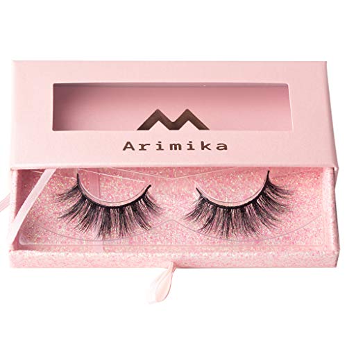 Arimika Fluffy 3D Mink False Eyelashes- Reusable Lightweight, Full Volume Natural Doll Like Look Strip Lashes M01