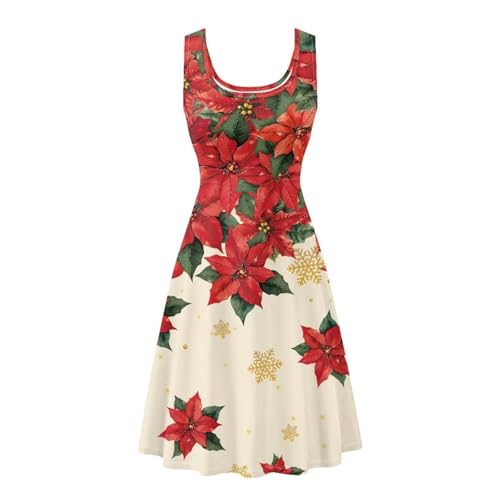 Image of Dreaweet Casual Sleeveless Dresses for Women Girls, Round Neck Tank Dresses with Pockets Summer Sundress Size XS-4XL