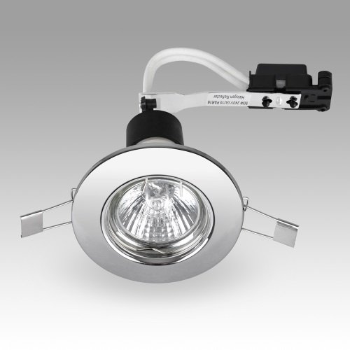 MiniSun | Polished Chrome GU10 Ceiling Downlight Fittings | Ceiling Spots, Home Décor & Improvement Essential | Pack of 10 | Mains Wired