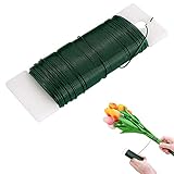 💐 Alambre de Metal Floral Verde: el hilo de proceso es fácil de doblar sin desgarrar, el color no se desvanece fácilmente, la dureza es buena, puede cortar cualquier longitud, la superficie de la capa de color no se rompe.