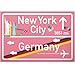 Produktbild DankeDir! New York City Schild rosa Geschenk für sie - Amerika Reise süße Deko NYC Fans Wanddeko Türschild Mädchen Wohnung Geschenkidee Geburtstagsgeschenk beste Freundin Party Deko