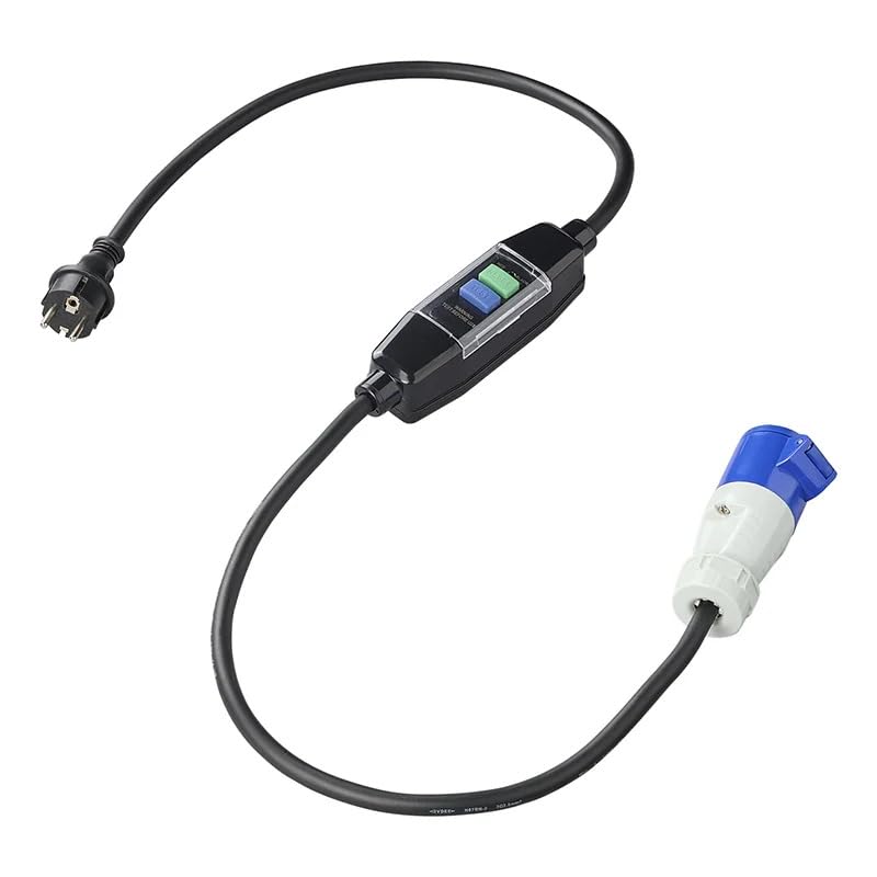 Adapterkabel 150 cm Schuko auf CEE mit FI-Schalter IP44/IP55 Camping Wohnmobil