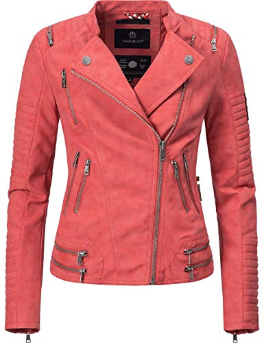 Preisvergleich Produktbild Marikoo Damen Kunstlederjacke Übergangsjacke Akikoo Rot Gr. S