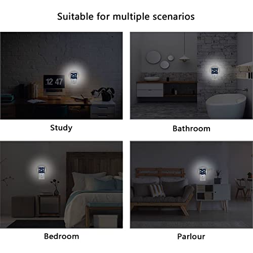 Alaza 2 Pack Nautical Whale Fish Wheel Anchor Led Night Light Dusk To Dawn Sensor Plug In Night Home Decor Desk Lamp For Adult #TOP5