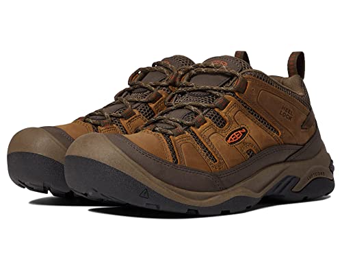 Image of KEEN Men's Circadia Vent Low Height Breathable Hiking Shoes, Bison /Potters Clay