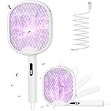 WOCVRYY 4000V Electric Fly Zapper Racket, 1800mAh USB-C Rechargeable Fly Killer, Foldable Mosquito Swatter with Auto & Manual Mode, Indoor Outdoor Bug Zapper & Fruit Fly Killer