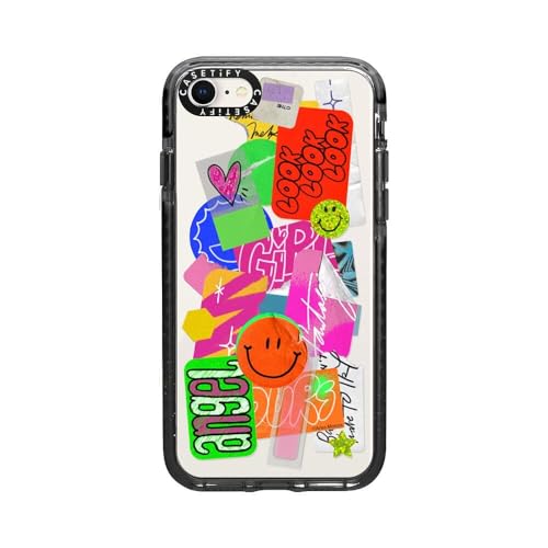 CASETiFY �C���p�N�g�P�[�X iPhone SE (2020/2022) and iPhone 8/7 - Aries Moross- Sticker - �N���A �u���b�N