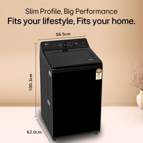 Image of LG 11 Kg, 5 Star, AI Direct Drive Technology, Wi-Fi Enabled, Inverter Direct Drive, Fully Automatic Top Load Washing Machine (TX311SWO, Turbodrum, In Built Heater with Steam, Turbowash, Onyx Black)