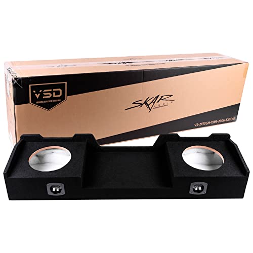 Skar Audio Dual 10" Subwoofer Enclosure Compatible with 1999-2006 Chevrolet Silverado/GMC Sierra Extended Cab Trucks