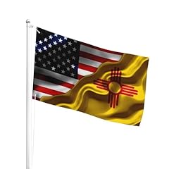 American Flag And New Mexico Mexican Flag