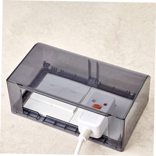 Image of Electrical Socket Cover Shell Outdoor Electrical Outlet Outdoor Receptacle Covers Weatherproof Outlet Cover Clear Wall Protector Case Fingerboard Household. (double - size(18.8x11x3.2cm)