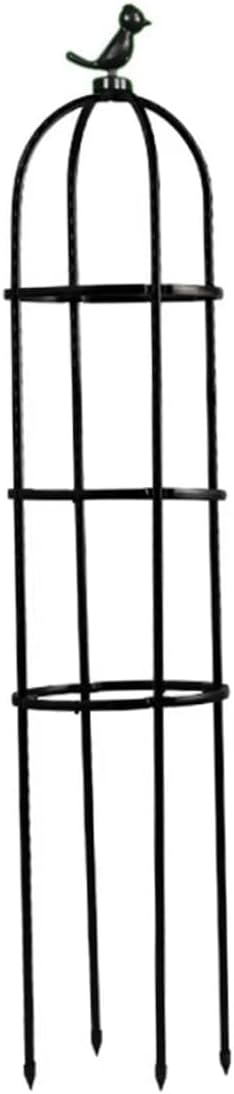 Garden Obelisk Trellis for Climbing Plants 47 Inch Tall 3 Layers Tower Plant Cage for Flowers Vegetable Vine Bird Shape Home Gardening Tools