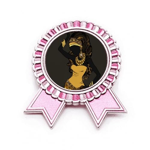 Broche rose femme africaine Winner Award en métal pour accessoire mode