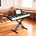 61 Keys Electric Keyboard Piano, Portable Semi-Weighted Electronic Keyboards with Sheet Music Stand & Power Adapter, Musical Instruments for Beginners and Professionals