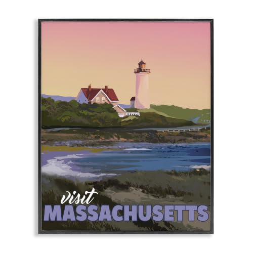 Massachusetts Pink Sunset Ocean, 24 x 30 Inch Framed Giclée Print