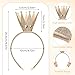 WantGor Gold Crown Headband, Women Glitter Queen Crown Hairband Headwear Shiny Princess Headbands for Birthday, Cosplay, Party Decorations, Halloween Costume Hair Accessories (Gold, M)