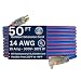 US Wire 98050 14/3 50-Foot SJEOW TPE Cold Weather Extension Cord Blue with Lighted Plug
