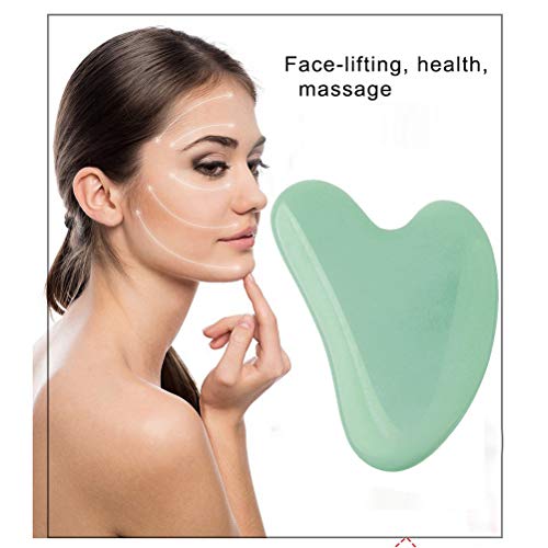 nuosen Gua Sha Massage Tool Jade Stone Cujaw/Gua Sha Board Massage Tool Groen aventurijn Jade voor gezicht en lichaam… - Image 3