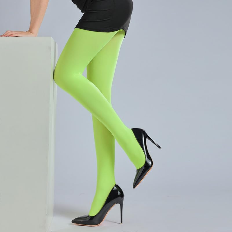 Image of Verdancy Ultra Stretchable Plus Size for 265lbs Opaque Solid Color Women's Stockings 50D Tights High Waist Footed Pantyhose