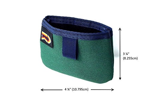 Coin Change Money Card Key Holder Case Pouch. Rainbow of California. Made in USA (Hunter Green w/Coyote Brown Trim)3