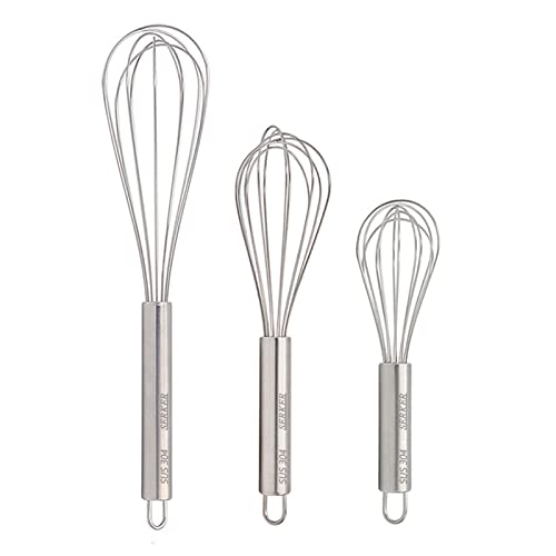 Schneebesen Set USU 304 Edelstahl,SERKER 3-Teiliges Schneebesen Zum Mischen,Schneebesen,Mehl,Ei,Schlagschaum,Geeignet für Hochwertige Restaurants und Küchen Zu Hause,Spülmaschinenfest Cover