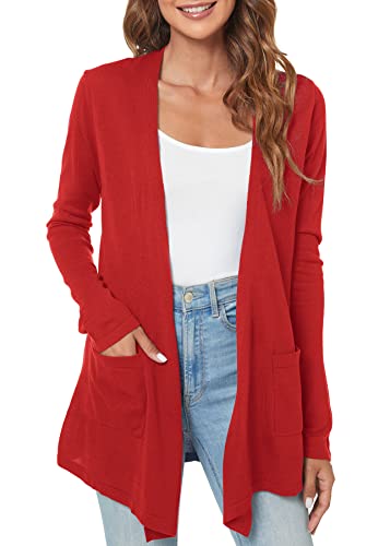 Urban CoCo Women's Long Sleeve Open Front Lightweight Cardigan Sweaters with Pockets4