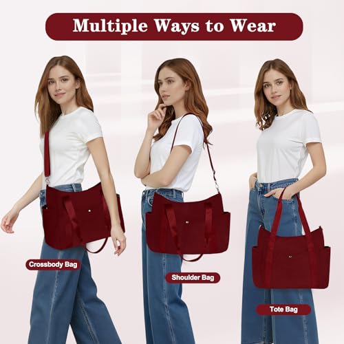 Image of Geestock Tote Bag for Women, Lightweight Large Work Tote Bag, Nurse Handbag Multi-pocket Shoulder Crossbody Tote Bags