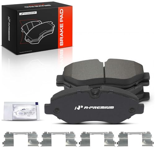 Replace Folding Parking Brake Lever Label - 2019 Mercedes-Benz Sprinter 4 A-Premium Front Ceramic Brake Pads Set Compatible with Mercedes Benz Sprinter 2500 2010-2018, Metris 2016-2020 & Dodge Sprinter 2500 & Freightliner Sprinter 2500 & Volkswagen Crafter Van, 4-Pack
