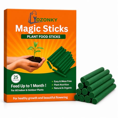 IF13 Green Plant Growth Sticks, Natural Fertilizer For Indoor & Outdoor Plants, Magic Growth Booster For Home Garden, Healthy Flower Food For Potted Plants (25 STICKS Pack)