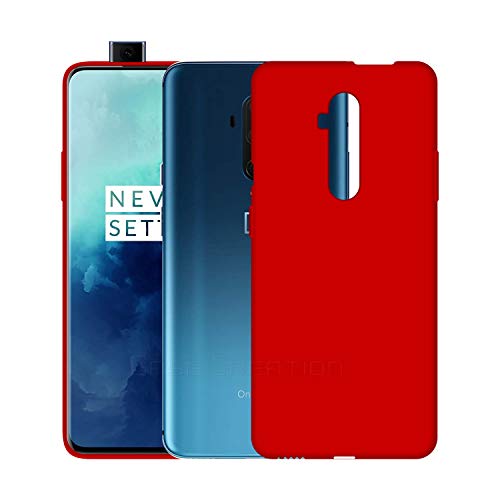Image of Case Creation Luxurious OG Series for Oneplus 7T Pro Case Cover,Anti-Dirty Slim Case Frosted Matte Cute Candy TPU Raised Bezel (Splash of Color) Back Cover for Oneplus 7T Pro - Glamour Red