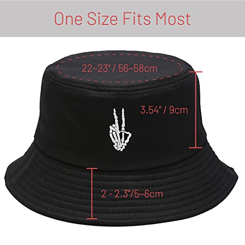 Image of Cotton Bucket Hat for Women Men Summer Travel Sun Beach Bucket Cap, Unisex Outdoor Fisherman Hat