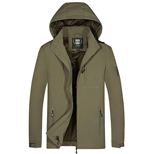 Veste à capuche amovible marron pour homme, idéale en ville