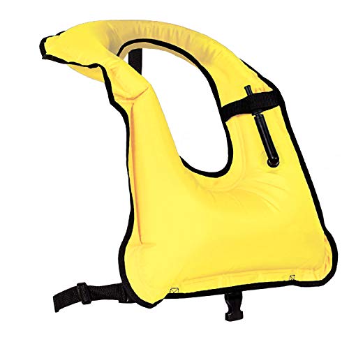 Faxpot Men/Women Snorkel Vest Adult Inflatable Snorkeling Jacket for Diving Swimming Safety