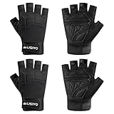 Lisiyo 2 Pairs Workout Gloves Breathable Half Finger Lightweight Exercise Gloves Anti-Slip Weightlif