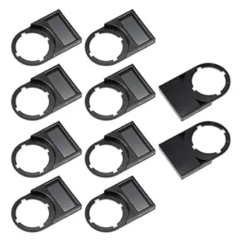uxcell 10pcs 22mm Diameter Black Plastic Push Button Switch Notice Board Dust-Proof