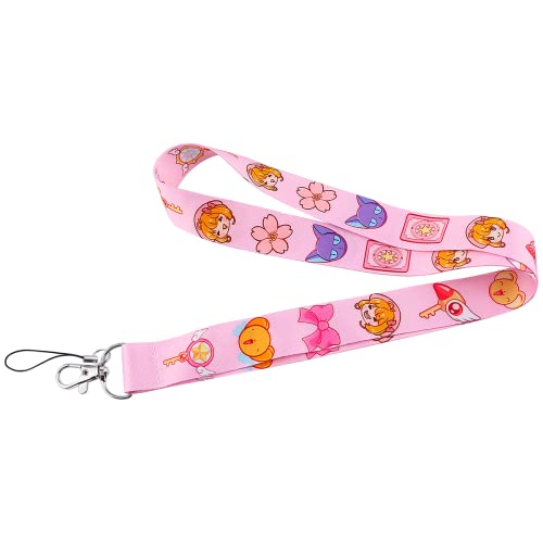 Pinstant Cardcaptor Sakura Ccs Manga Anime 17.7" Neck Lanyard Keychain Holder Id Badge Mobile Phone Pin Strap #TOP4
